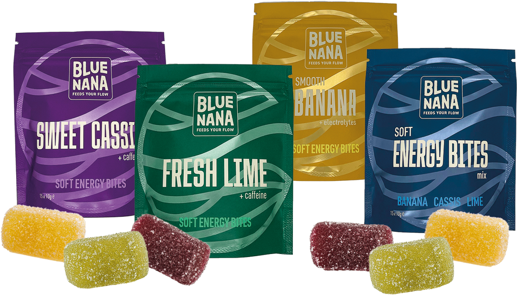 Blue Nana Energy Gel Bites Fresh Lime Caffeine 15x10g