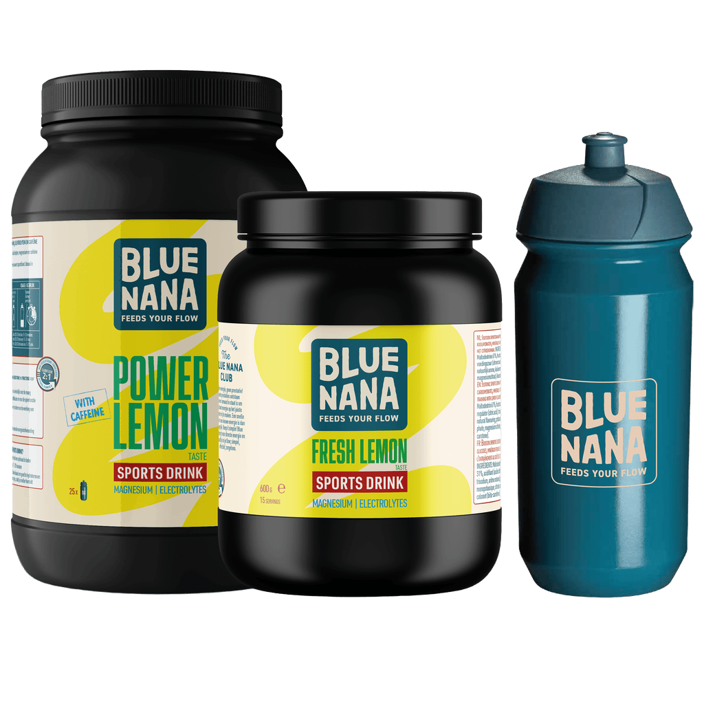 Blue Nana Sport Drinks - Fresh Lemon & Power Lemon (+ caffeine) - Bidon - Blue Nana Club