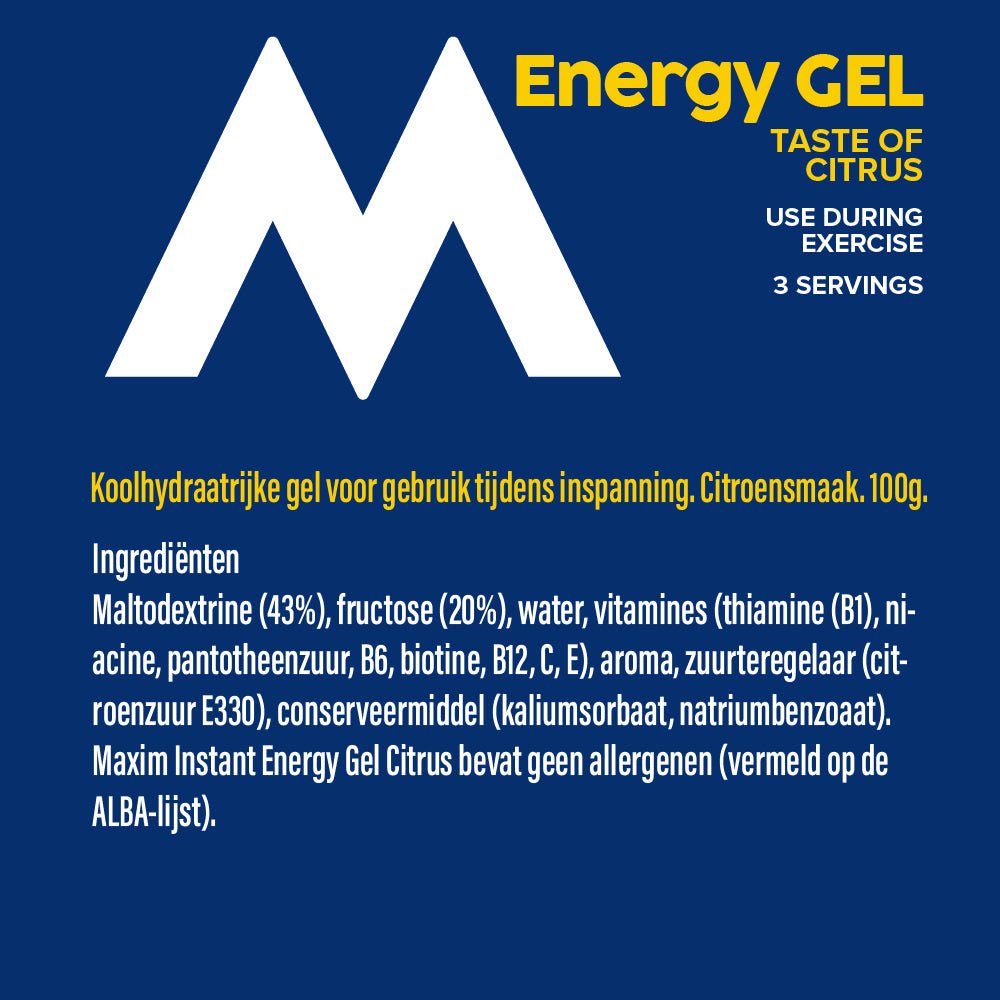 Maxim Energy Gel Citrus 24x100g - Blue Nana Club