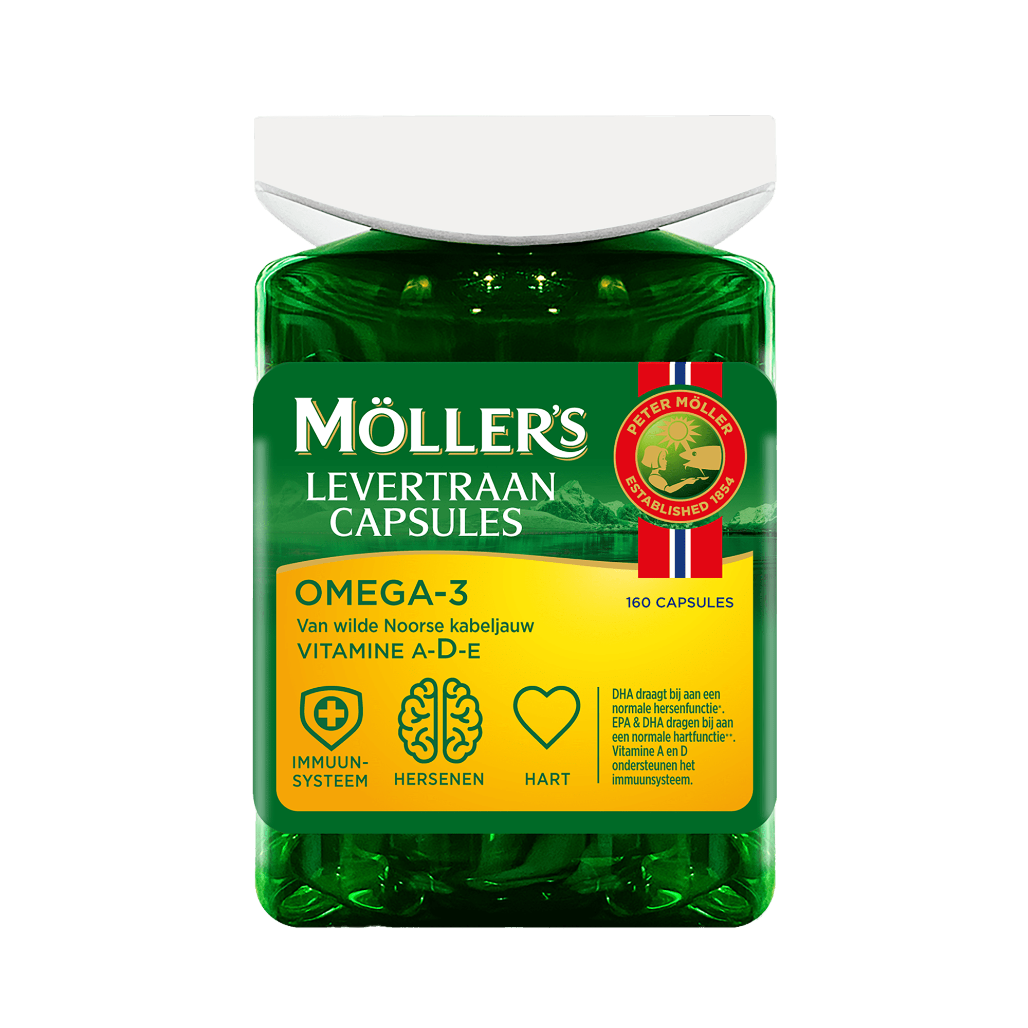 Möller’s Omega - 3 Levertraancapsules – 160 capsules - Blue Nana Club